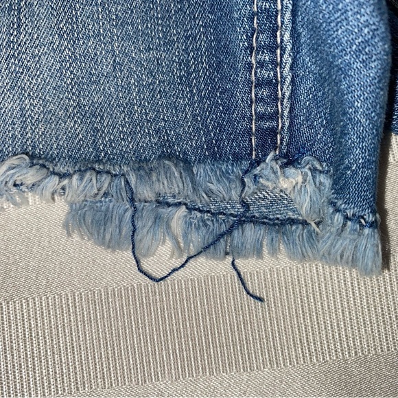 American Eagle Denim Short Overalls Shortalls Size S/P Frayed Hem Women’s GUC. - Picture 16 of 16